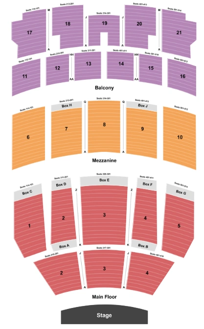 hill auditorium seating chart